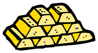 gold bars stacked graphic